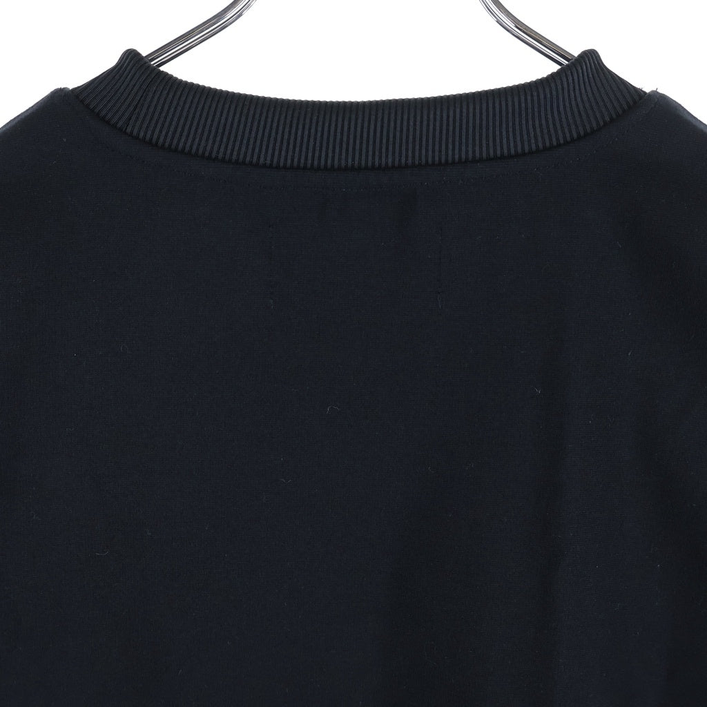 Calvin Klein Jeans(カルバンクラインジーンズ) クルーネック フロント切り替えスウェット トレーナー ブラック レディース
