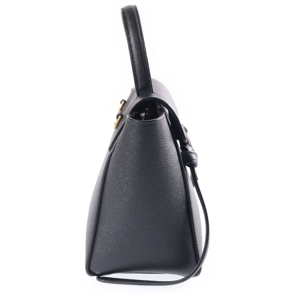CELINE(セリーヌ) ベルトバッグ ナノ ハンドバッグ ショルダーバッグ ブラック レザー レディース
