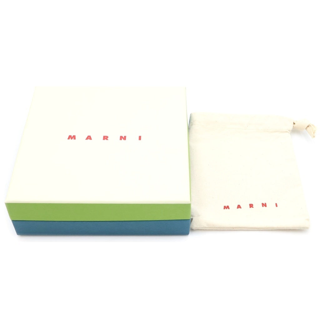 MARNI(マルニ) 26SS 三つ折り財布 コンパクトウォレット コインケース ブラック レザー PFMO0105U2 レディース