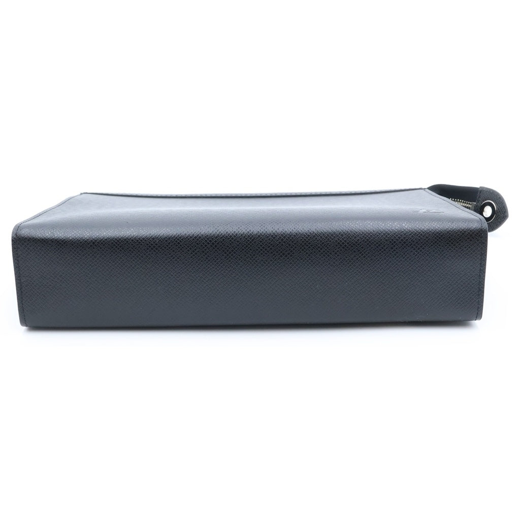 LOUIS VUITTON(ルイヴィトン) タイガ ポシェット ヴォワヤージュMM セカンド クラッチバッグ レザー ブラック M30547 レディース