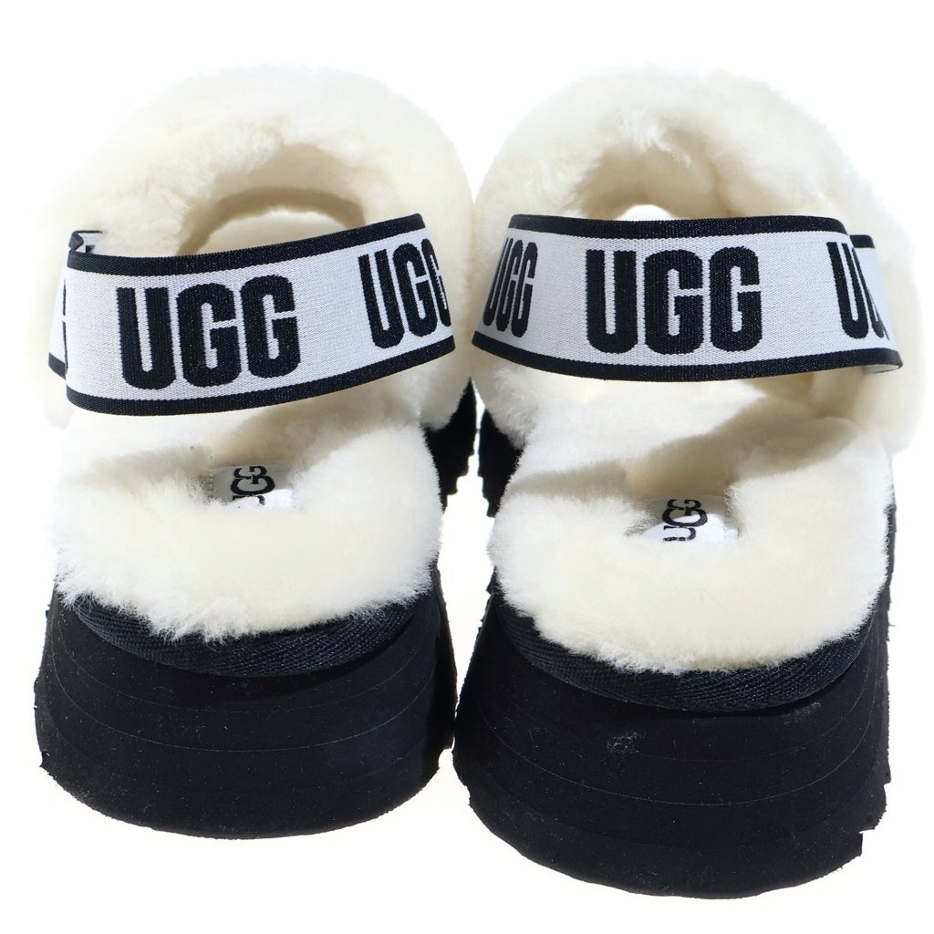 UGG(アグ) DISCO SLIDE ディスコスライド サンダル シープスキン ホワイト×ブラック 1112258 レディース