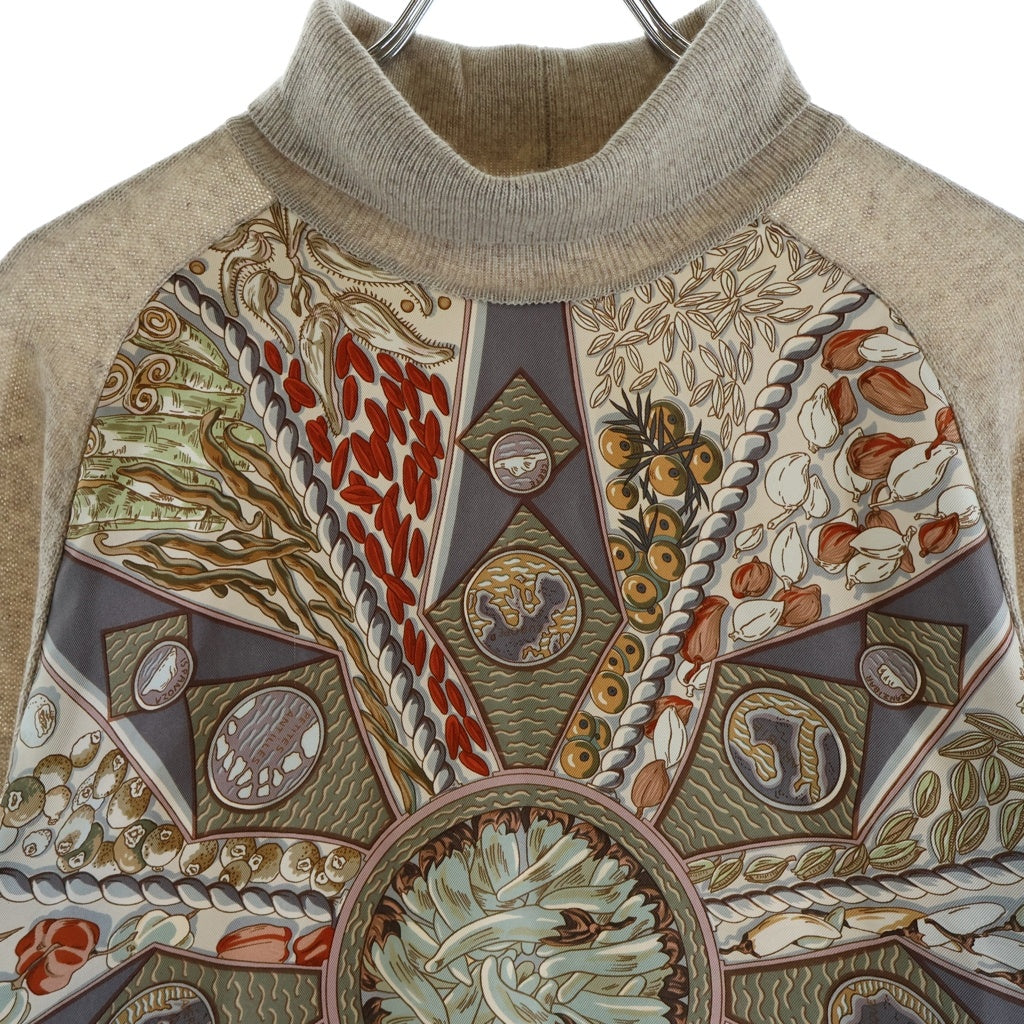 HERMES(エルメス) マルジェラ期 AUXPAYSDESEPICES スパイスの土地で ツイルレーヌ セーター タートルネック ベージュ シルク×カシミヤ レディース