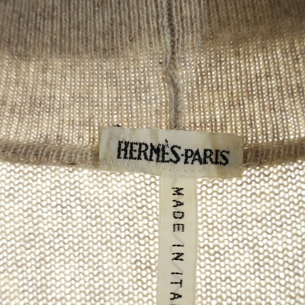 HERMES(エルメス) マルジェラ期 AUXPAYSDESEPICES スパイスの土地で ツイルレーヌ セーター タートルネック ベージュ シルク×カシミヤ レディース