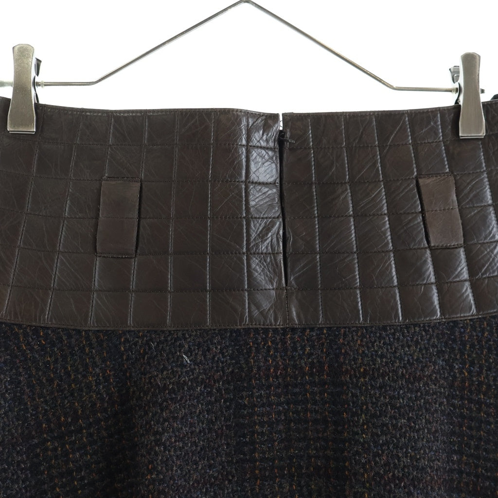CHANEL(シャネル) 02A セットアップ ツイードジャケット&ミニスカート ツイード×レザー ココマーク チョコバー ブラウン P19960W03066 レディース