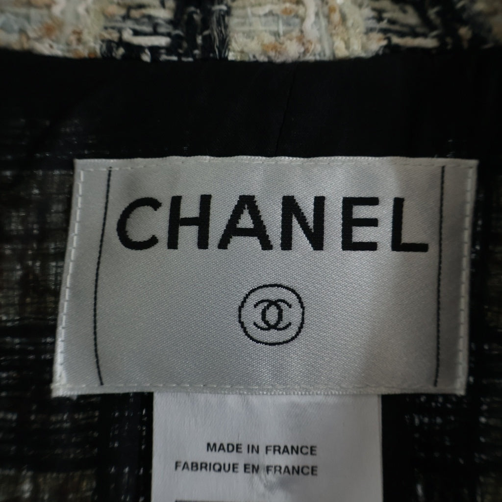 CHANEL(シャネル) 04A リボン ツイードセットアップ ブラック×ベージュ P23947V14152 レディース
