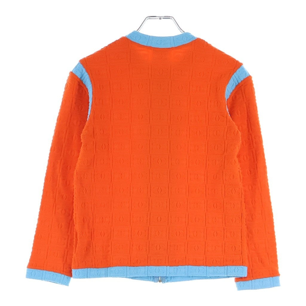CHANEL(シャネル) スポーツライン ジップアップ カーディガン オレンジ×ライトブルー P19454V11234 レディース