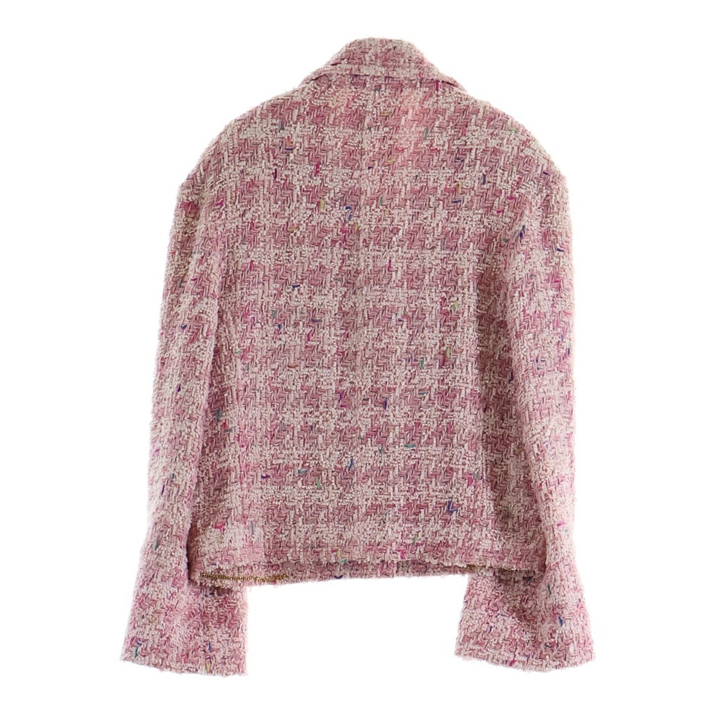 CHANEL(シャネル) 93C ココマーク ツイードジャケット ピンク ゴールド金具 PO1072 レディース
