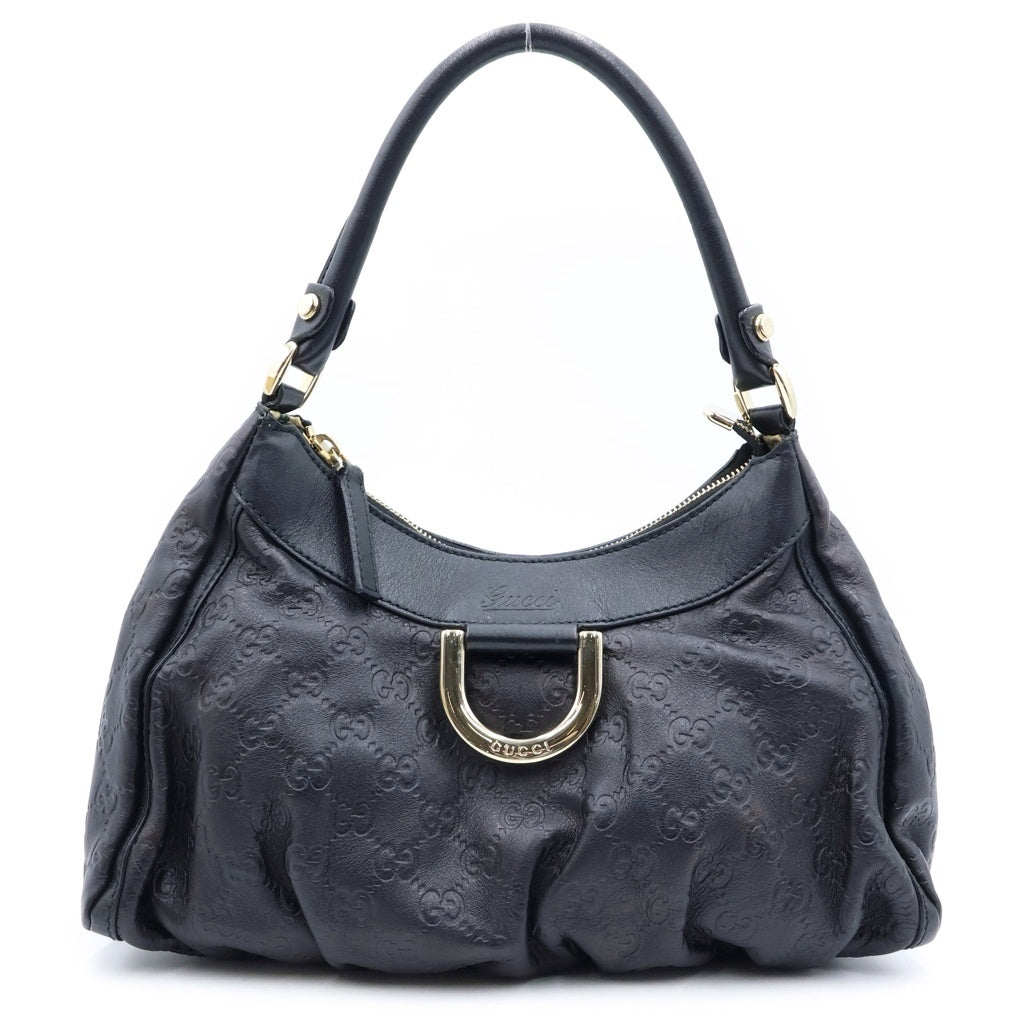 GUCCI(グッチ) アビー GG レザー ハンド ショルダーバッグ ブラック シルバー金具 190525 レディース