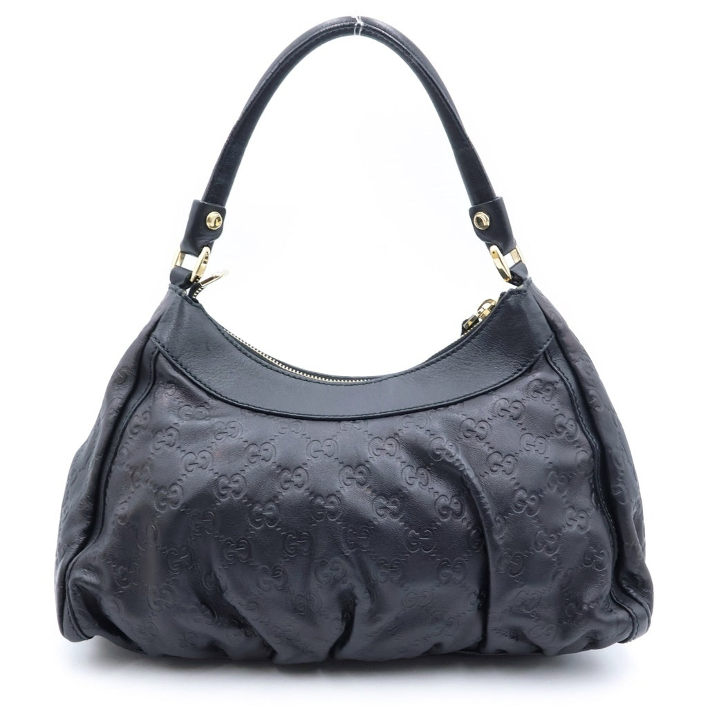 GUCCI(グッチ) アビー GG レザー ハンド ショルダーバッグ ブラック シルバー金具 190525 レディース