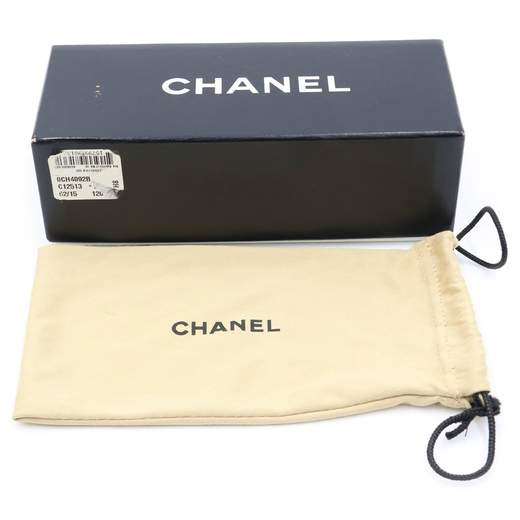 CHANEL(シャネル) ココマーク サングラス リムレス ブラウン ゴールド金具 4092-B c.125/13 62□15 120 レディース