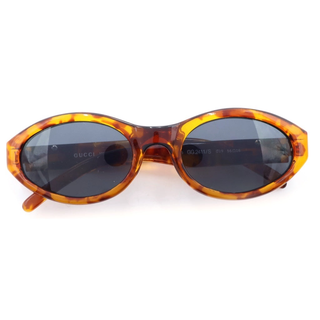 GUCCI(グッチ) オーバルサングラス 柄 プラスチック ブラウン 145 GG2411/S D19 56□16 レディース