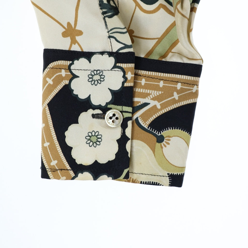 ETRO(エトロ) リーフ総柄長袖シルクシャツ ロングスリーブ マルチカラー レディース