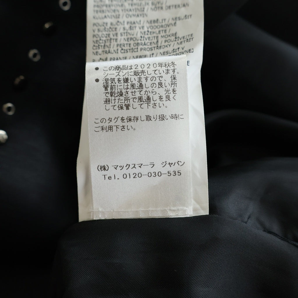 Max Mara(マックスマーラ) ポリエステル フェイクレザー ジャンパースカート ワンピース ノースリーブ ジャンスカ #M ブラック レディース