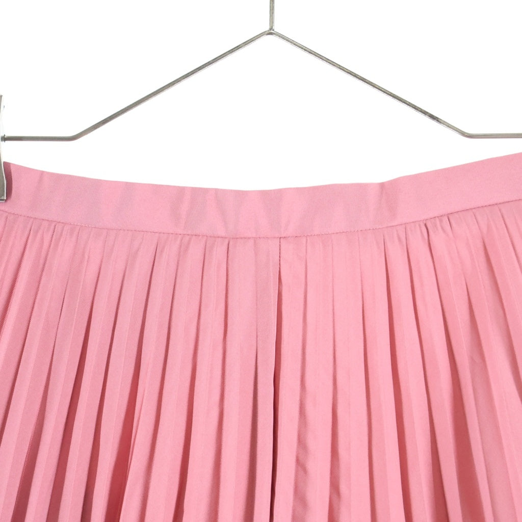 RED VALENTINO(レッド ヴァレンティノ) 裾レース プリーツロングスカート ピンク レディース