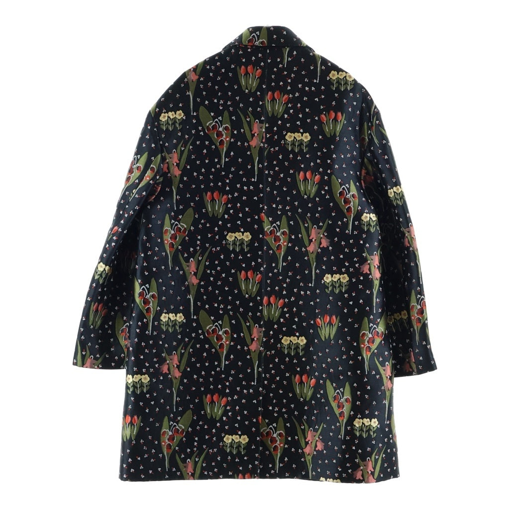 RED VALENTINO(レッド ヴァレンティノ) 花柄刺繍 コート ライトアウター ブラック MR3CA105 レディース