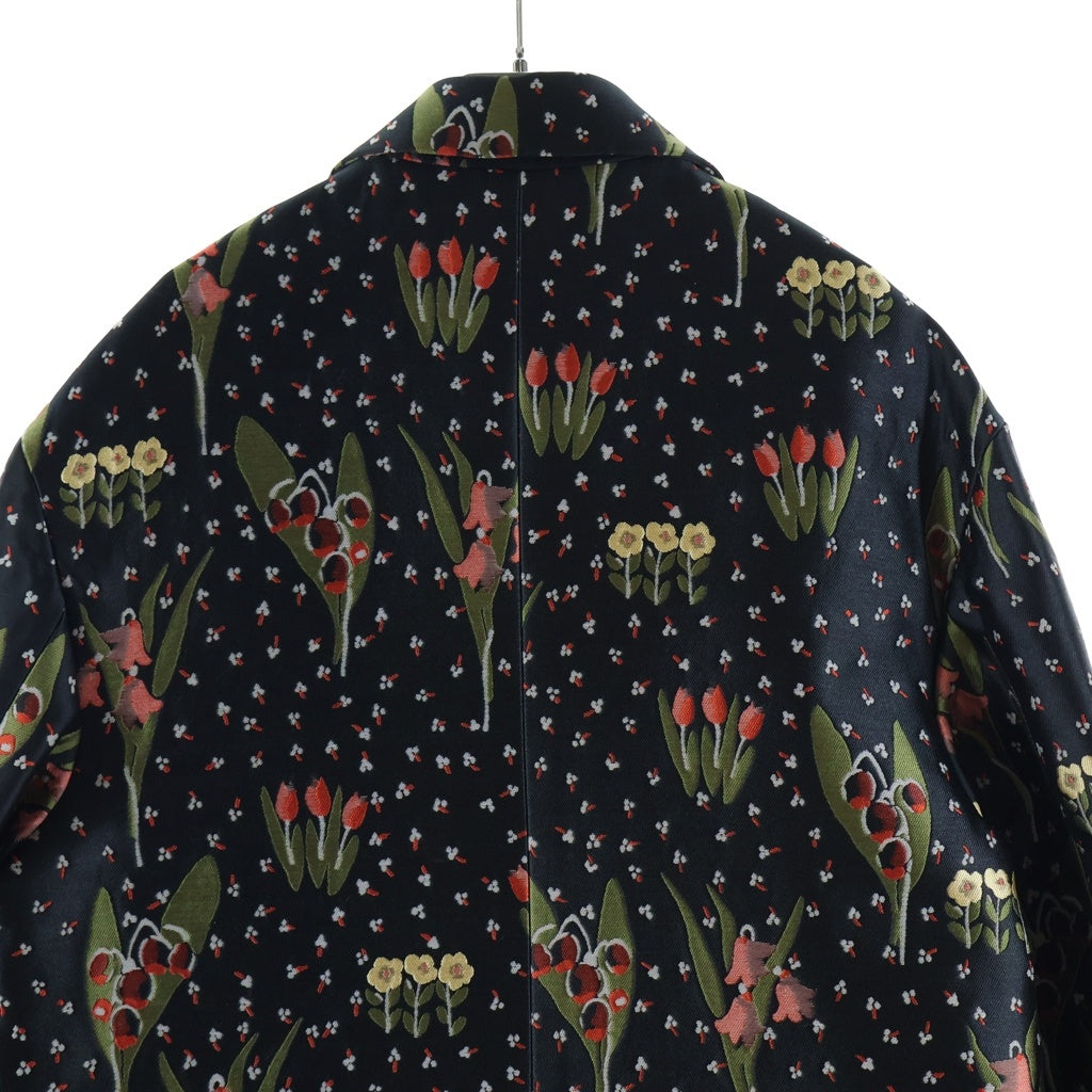 RED VALENTINO(レッド ヴァレンティノ) 花柄刺繍 コート ライトアウター ブラック MR3CA105 レディース