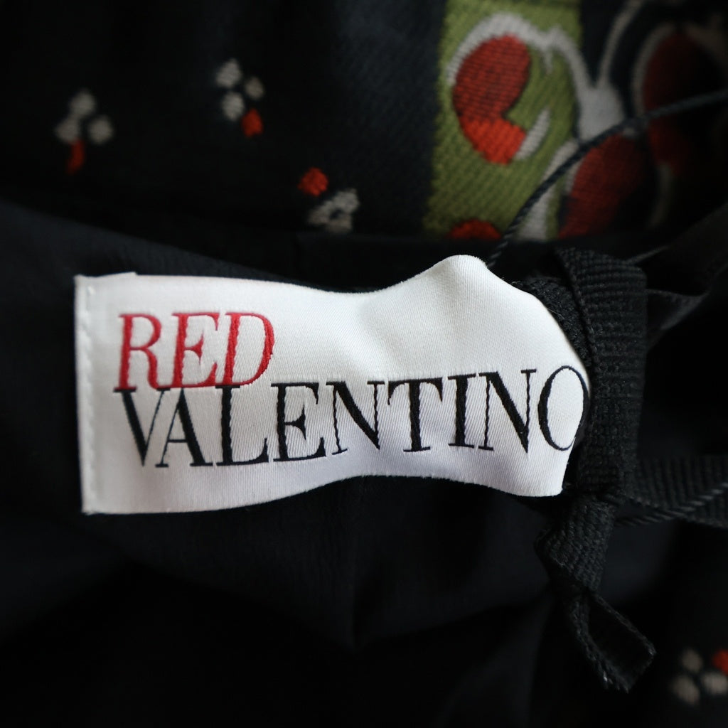 RED VALENTINO(レッド ヴァレンティノ) 花柄刺繍 コート ライトアウター ブラック MR3CA105 レディース