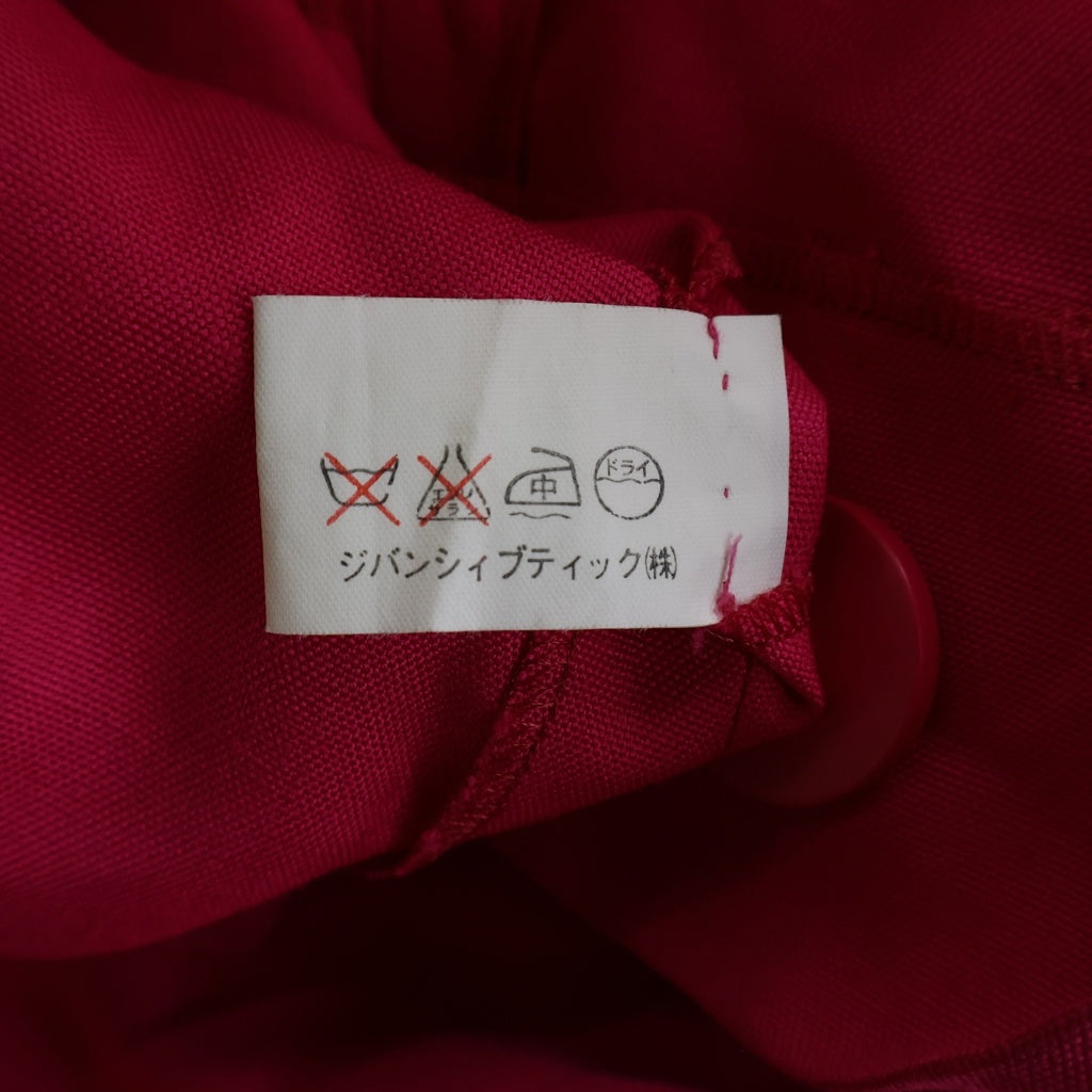 GIVENCHY(ジバンシィ) ノーカラーフロントボタンロングワンピース ピンク レーヨン レディース