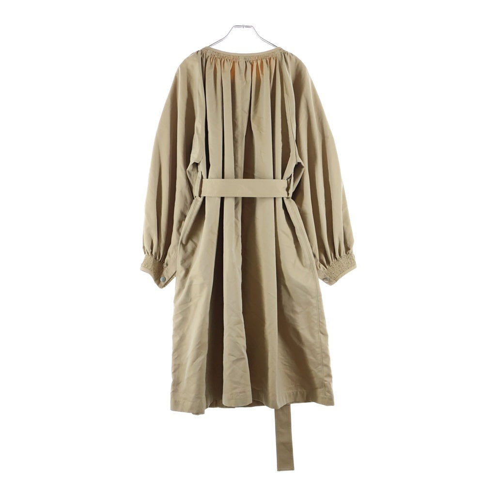 Yohji Yamamoto(ヨウジヤマモト) タケシコウサカ フロントボタンワンピース ベルト付き ベージュ レディース