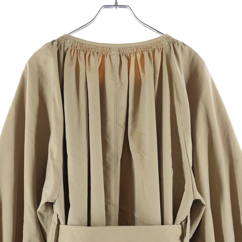Yohji Yamamoto(ヨウジヤマモト) タケシコウサカ フロントボタンワンピース ベルト付き ベージュ レディース