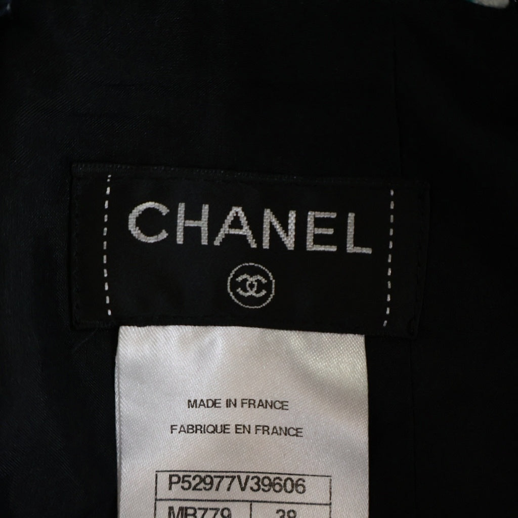 CHANEL(シャネル) グリポアボタン ツイード ミニスカート グリーン レディース P52977V39606