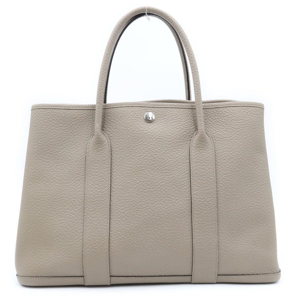 HERMES(エルメス) ガーデンパーティPM ネゴンダ エトゥープ シルバー金具 グレージュ C刻印 レディース
