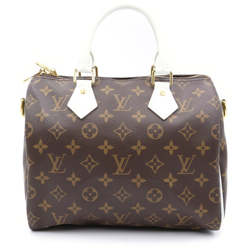 LOUIS VUITTON(ルイヴィトン) モノグラム スピーディ バンドリエール25 ハンド ショルダーバッグ PVC レザー ブラウン/ホワイト M20754 レディース