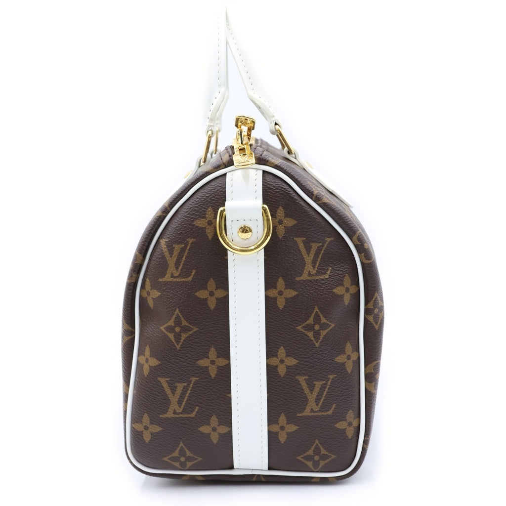 LOUIS VUITTON(ルイヴィトン) モノグラム スピーディ バンドリエール25 ハンド ショルダーバッグ PVC レザー ブラウン/ホワイト M20754 レディース