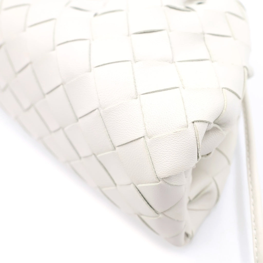 BOTTEGA VENETA(ボッテガヴェネタ) The Pouch 20 イントレチャート ザ ポーチ がま口 ショルダーバッグ ホワイト系 585852 レディース