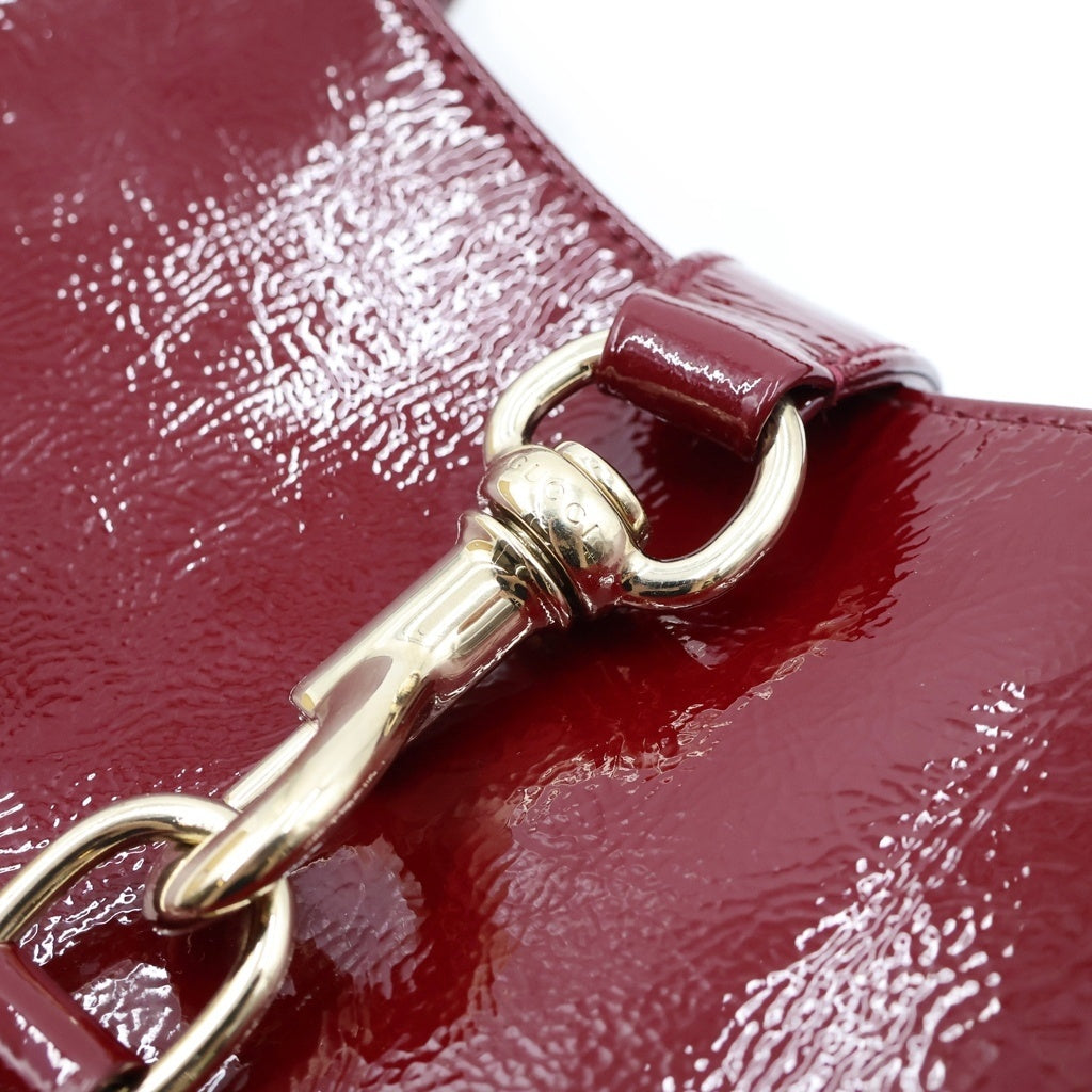 GUCCI(グッチ) ジャッキー1961 ハンドバッグ ショルダーバッグ 2WAY レッド パテント エナメル ゴールド金具 782849 レディース