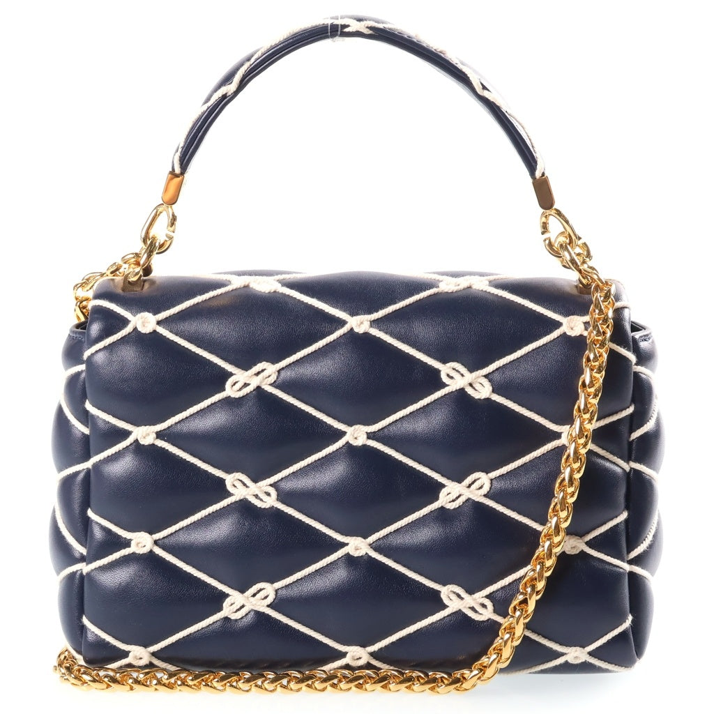 LOUIS VUITTON(ルイヴィトン) GO-14MM マルタージュ 2WAYハンドバッグ ショルダーバッグ ネイビー レザー M24939 ゴールド金具 レディース
