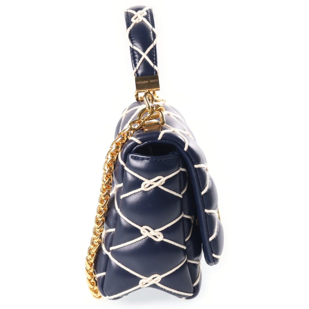 LOUIS VUITTON(ルイヴィトン) GO-14MM マルタージュ 2WAYハンドバッグ ショルダーバッグ ネイビー レザー M24939 ゴールド金具 レディース