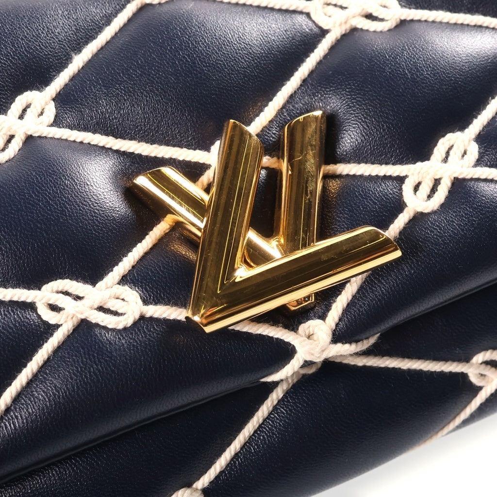 LOUIS VUITTON(ルイヴィトン) GO-14MM マルタージュ 2WAYハンドバッグ ショルダーバッグ ネイビー レザー M24939 ゴールド金具 レディース