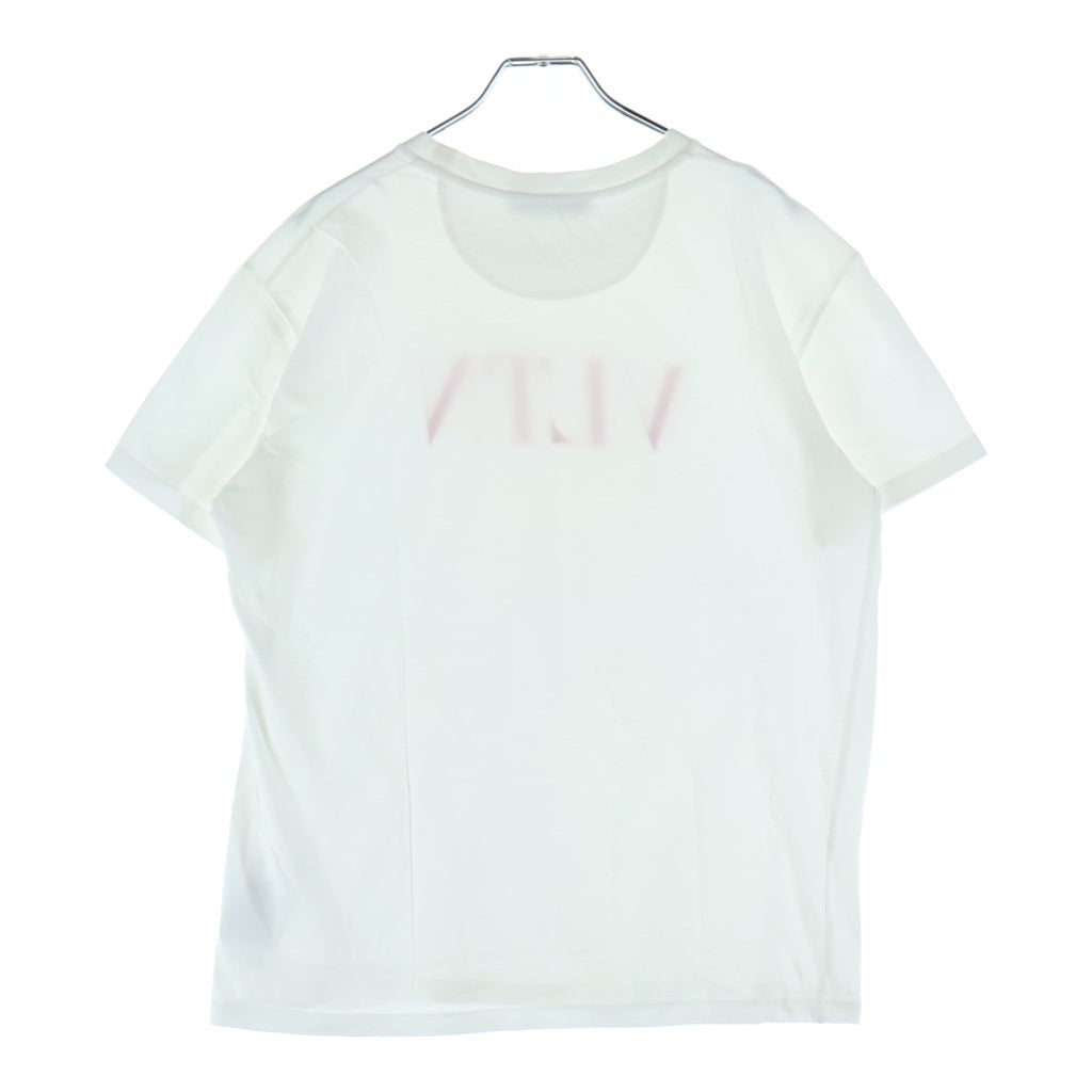 VALENTINO(ヴァレンティノ) クルーネックTシャツ ホワイト×レッド コットン RB3MG07D3V6 レディース