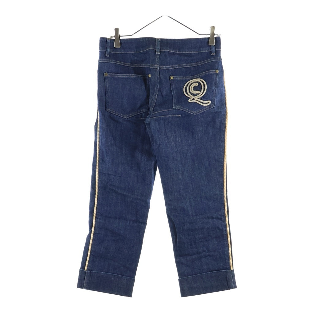 Alexander McQueen(アレキサンダーマックイーン) コットン ロープ装飾 デニムパンツ ジーンズ #38 インディゴブルー レディース