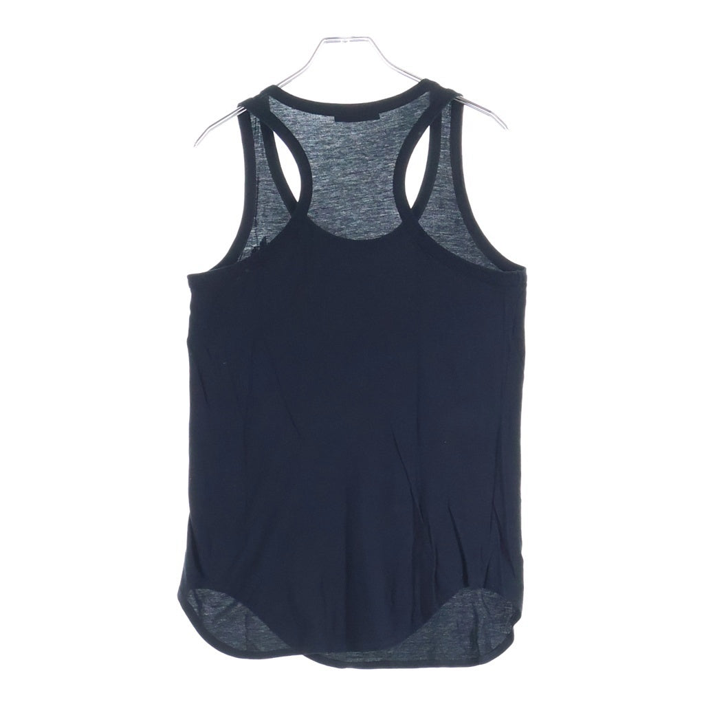 Alexander McQueen(アレキサンダーマックイーン) スカルプリント コットン タンクトップ ノースリーブ シャツ #38 ブラック レディース