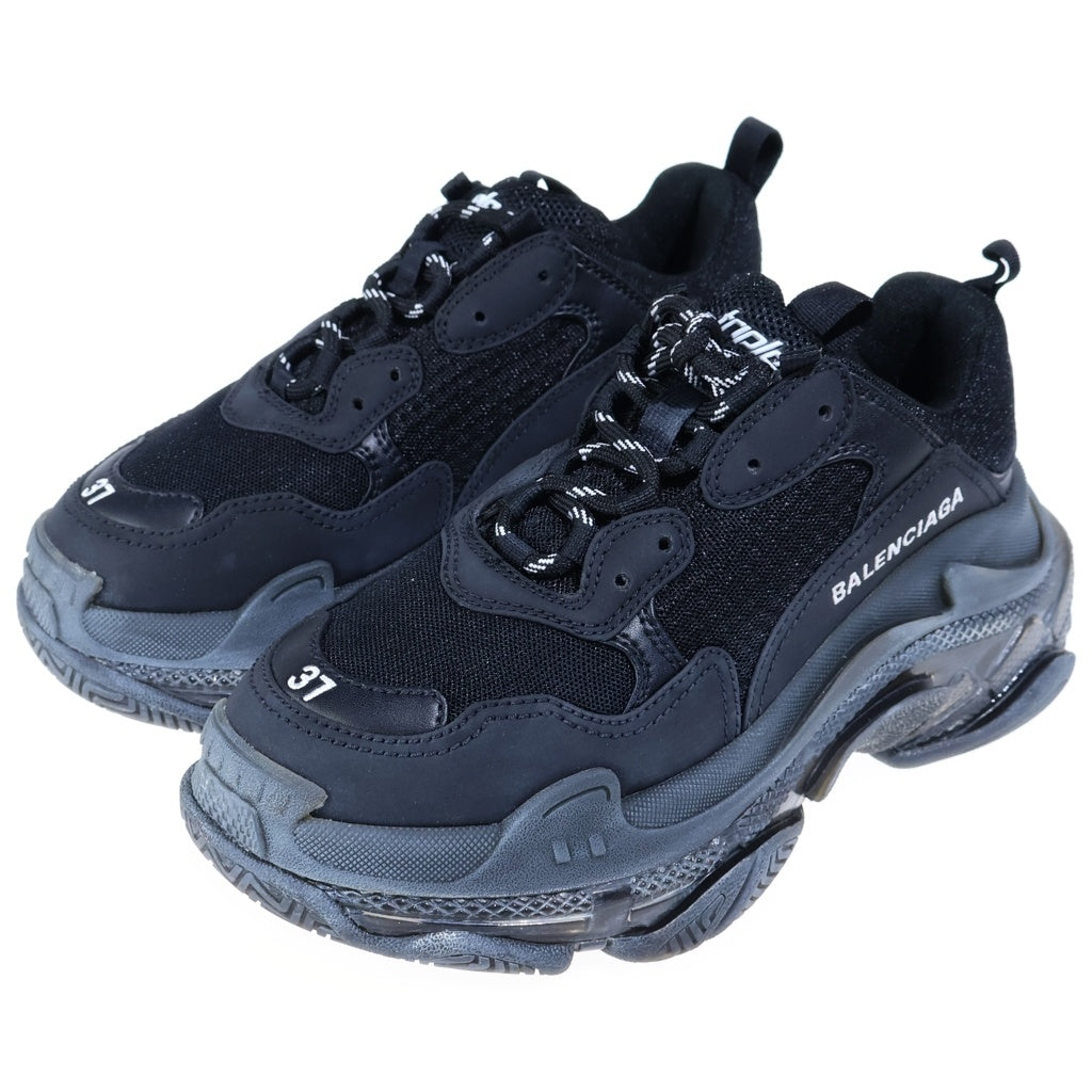 BALENCIAGA(バレンシアガ) Triple S トリプルS メッシュ×レザー ローカットスニーカー シューズ #US7/24.5cm ブラック 544351 レディース