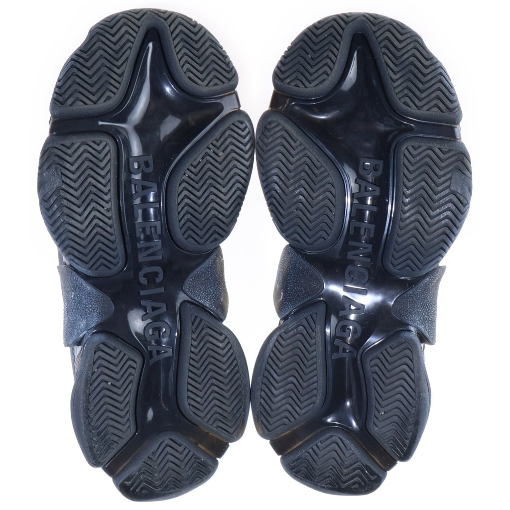 BALENCIAGA(バレンシアガ) Triple S トリプルS メッシュ×レザー ローカットスニーカー シューズ #US7/24.5cm ブラック 544351 レディース