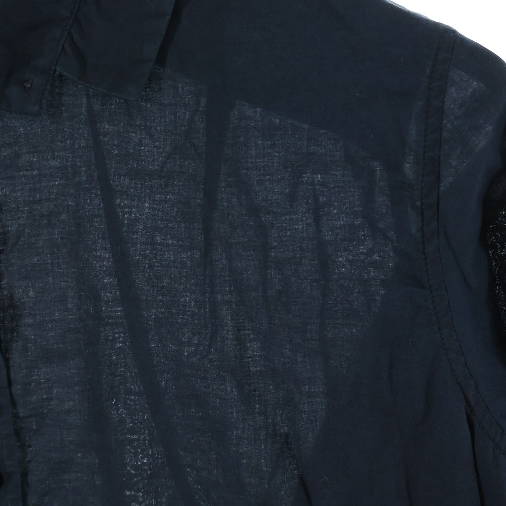 ANN DEMEULEMEESTER(アンドゥムルメステール) 10s インコントロ期 多ボタン 長袖シャツ ブラウス ブラック レディース