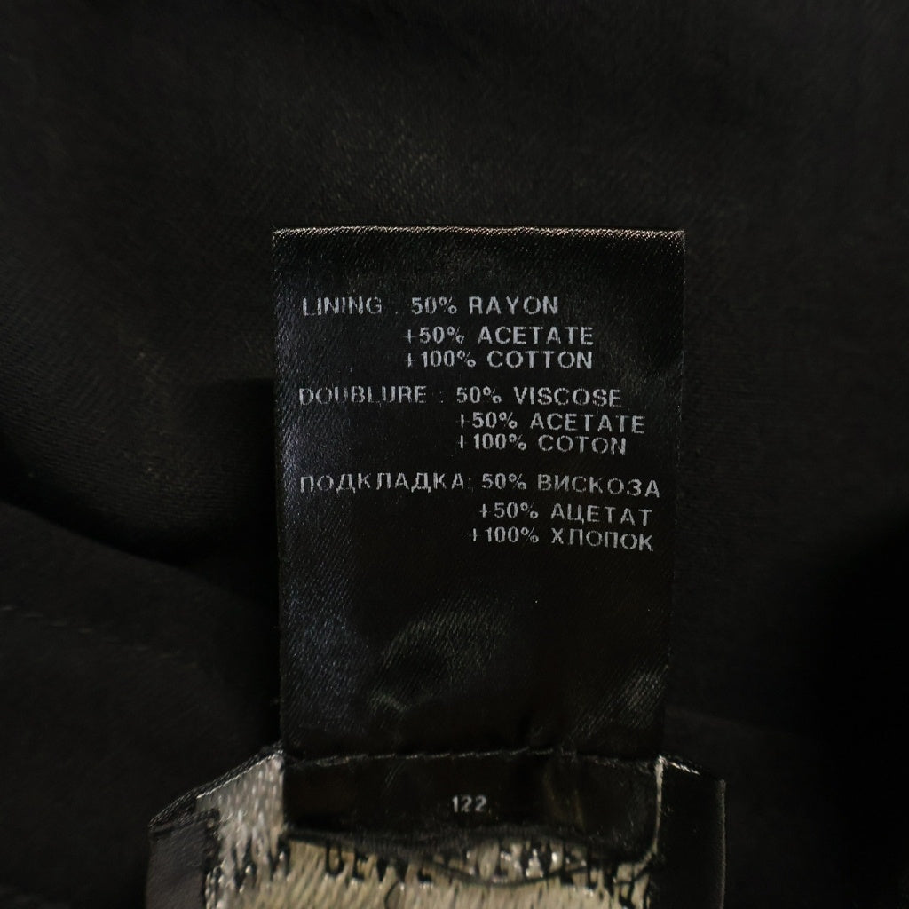 ANN DEMEULEMEESTER(アンドゥムルメステール) 00s オリゾンティ期 裾ニット切り替え ウールスラックスパンツ ブラック レディース