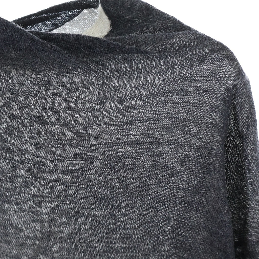 ANN DEMEULEMEESTER(アンドゥムルメステール) 00s オリゾンティ期 コットン カシミヤ 長袖タートルネックニット セーター グレー レディース