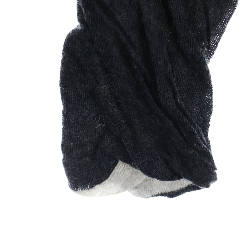 ANN DEMEULEMEESTER(アンドゥムルメステール) 00s オリゾンティ期 コットン カシミヤ 長袖タートルネックニット セーター グレー レディース