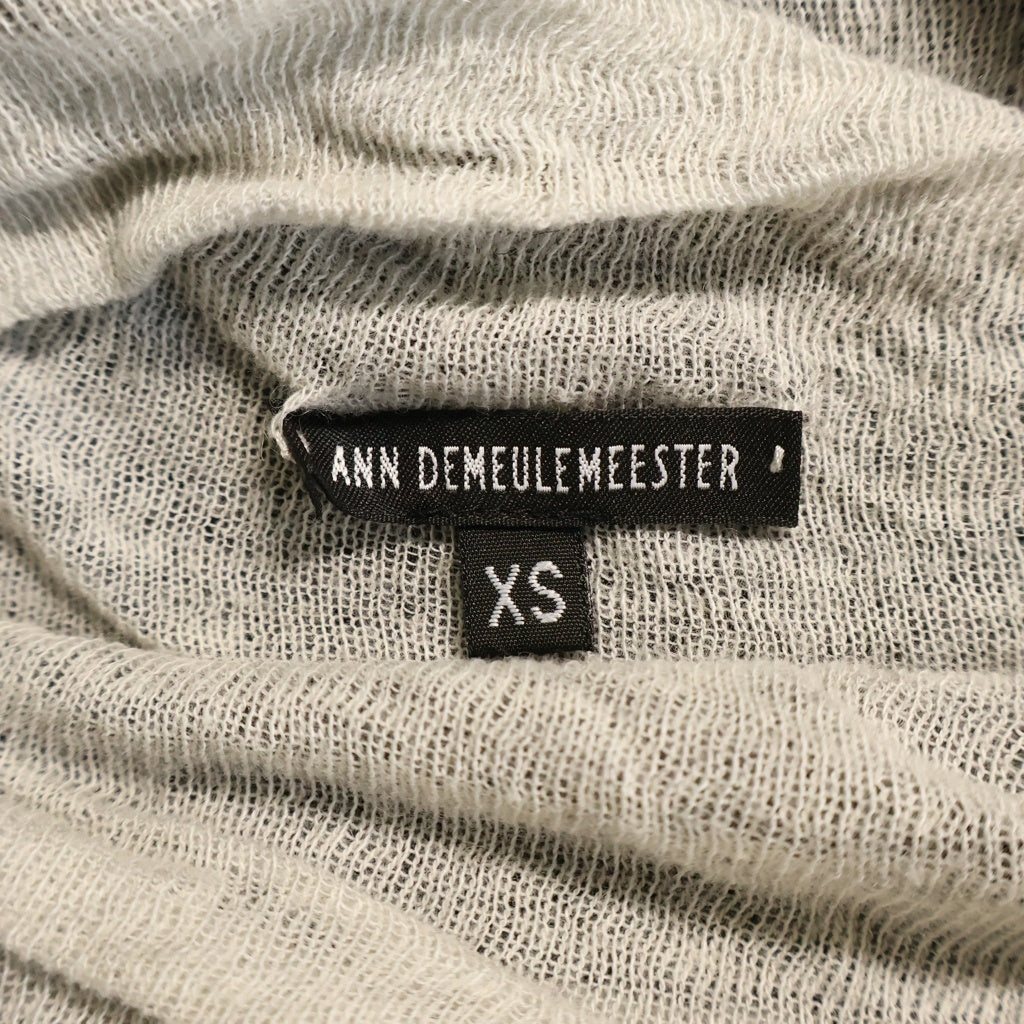 ANN DEMEULEMEESTER(アンドゥムルメステール) 00s オリゾンティ期 コットン カシミヤ 長袖タートルネックニット セーター グレー レディース