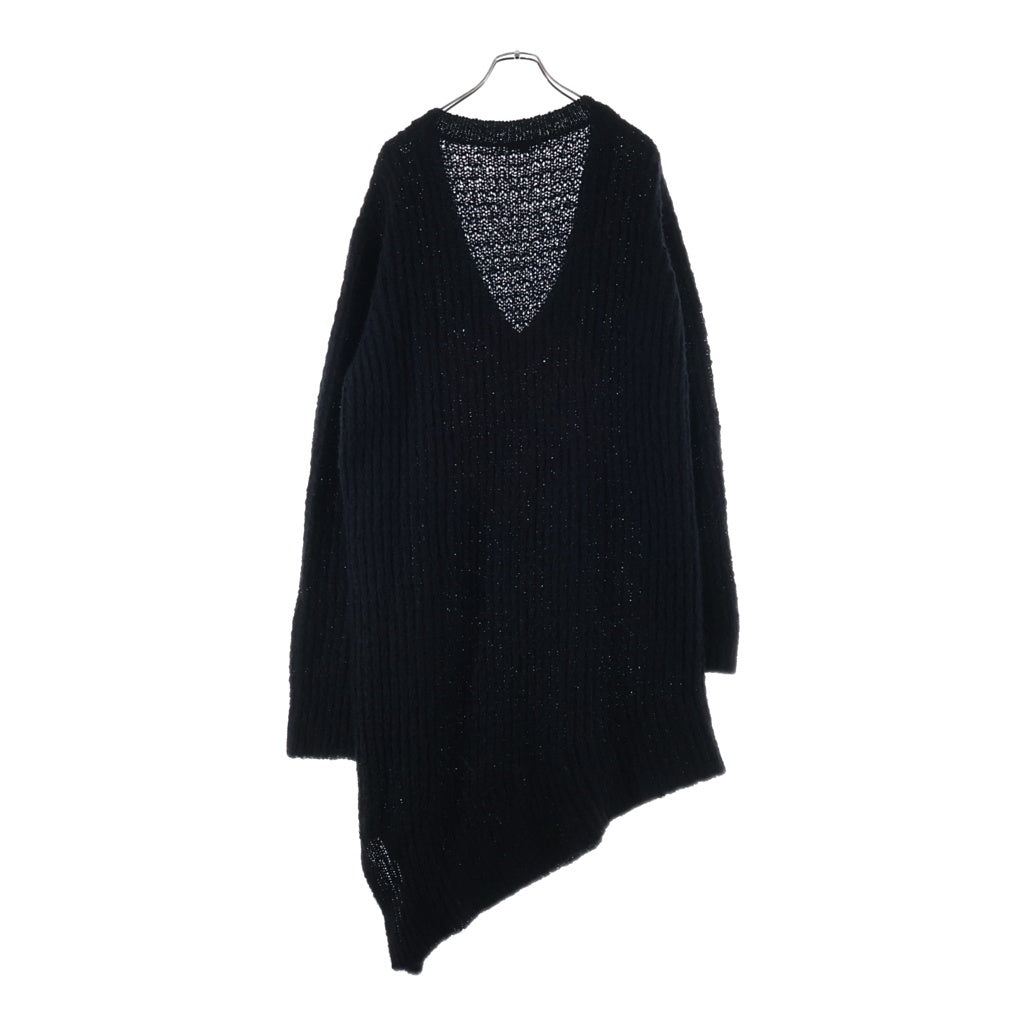 ANN DEMEULEMEESTER(アンドゥムルメステール) 10s インコントロ期 ウールナイロン ロングニット 長袖セーター ブラック レディース