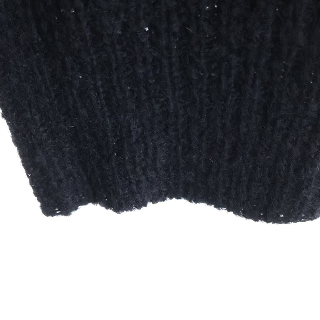 ANN DEMEULEMEESTER(アンドゥムルメステール) 10s インコントロ期 ウールナイロン ロングニット 長袖セーター ブラック レディース