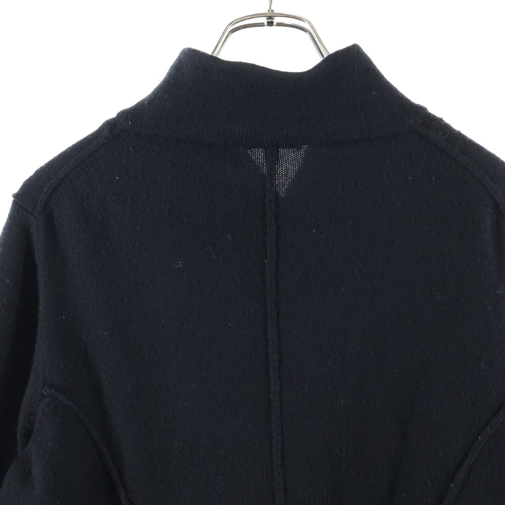 ANN DEMEULEMEESTER(アンドゥムルメステール) ウールニット ナポレオンジャケット 変形 ブラック レディース