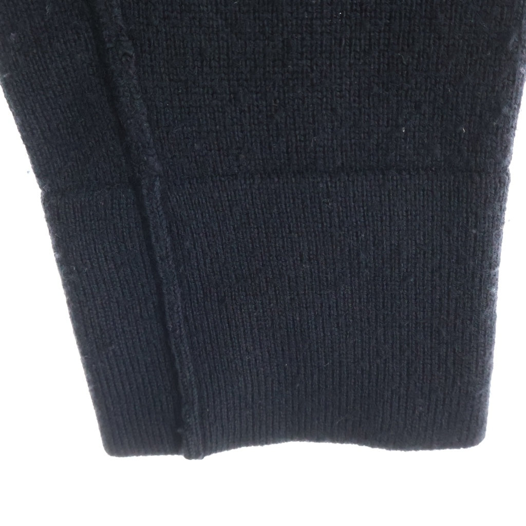 ANN DEMEULEMEESTER(アンドゥムルメステール) ウールニット ナポレオンジャケット 変形 ブラック レディース
