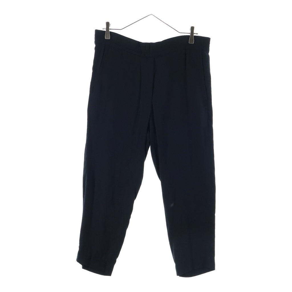 ANN DEMEULEMEESTER(アンドゥムルメステール) 10s インコントロ期 レーヨンロングパンツ 裾リブ ウエストゴム ブラック レディース