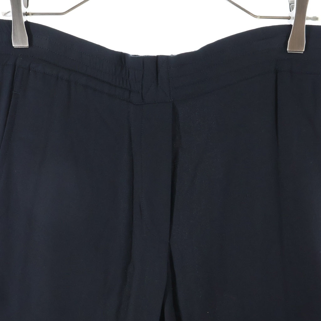 ANN DEMEULEMEESTER(アンドゥムルメステール) 10s インコントロ期 レーヨンロングパンツ 裾リブ ウエストゴム ブラック レディース