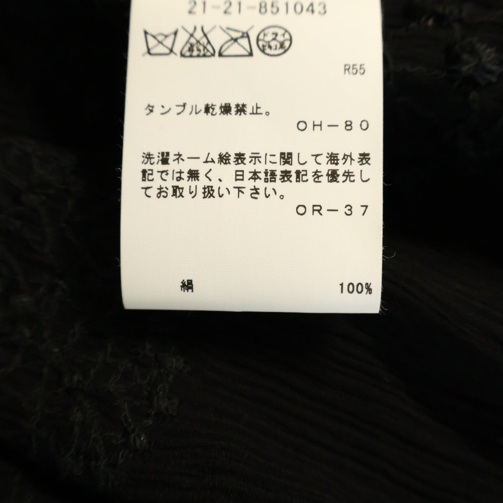 ANN DEMEULEMEESTER(アンドゥムルメステール) インコントロ期 長袖シースルーシャツ ブラウス ブラック レディース